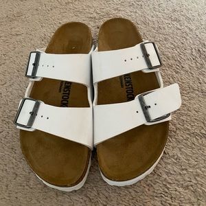 White Arizona Birkenstocks